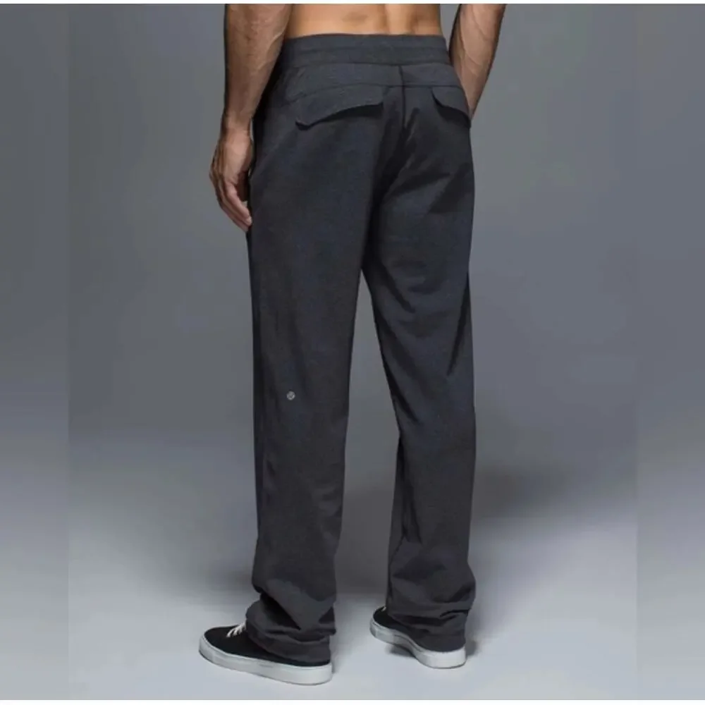 Lululemon Kung Fu Pant 2.0 in Heathered Black Men's XL Yoga Lounge Travel Gym